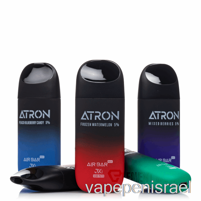 חד פעמי Vape Israel Air Bar Atron 5000 חד פעמי שחור דרקון קרח